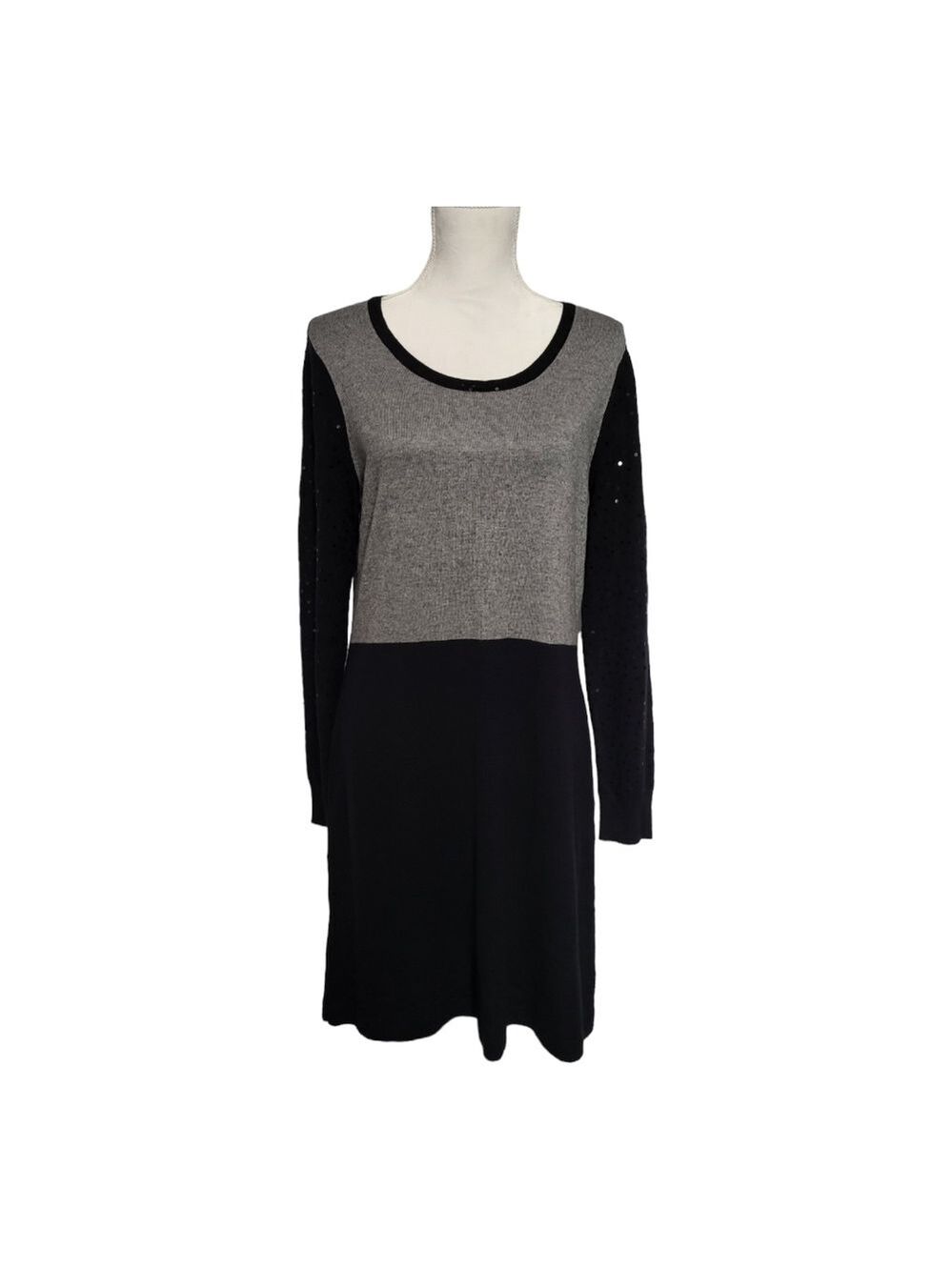 Relativity Sweater Dress XL Black Gray
